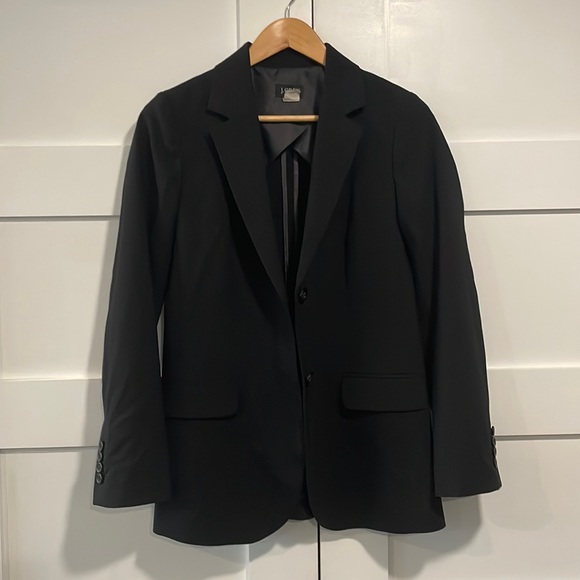 J. Crew Wool Black Blazer Size 2 - Picture 1 of 5